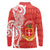 Personalised Kolisi Tonga Long Sleeve Polo Shirt Mate Maa Tonga Ngatu Pattern - Polynesian Pride