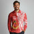 Personalised Kolisi Tonga Long Sleeve Polo Shirt Mate Maa Tonga Ngatu Pattern - Polynesian Pride