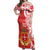 Personalised Kolisi Tonga Off Shoulder Maxi Dress Mate Maa Tonga Ngatu Pattern - Polynesian Pride