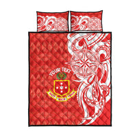Personalised Kolisi Tonga Quilt Bed Set Mate Maa Tonga Ngatu Pattern - Polynesian Pride