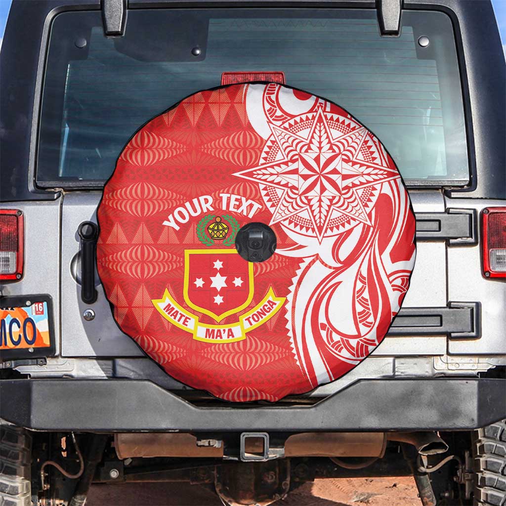 Personalised Kolisi Tonga Spare Tire Cover Mate Maa Tonga Ngatu Pattern - Polynesian Pride