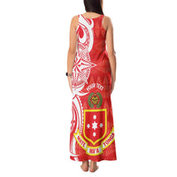 Personalised Kolisi Tonga Tank Maxi Dress Mate Maa Tonga Ngatu Pattern - Polynesian Pride