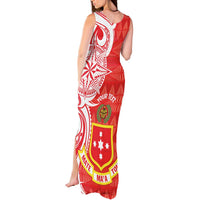 Personalised Kolisi Tonga Tank Maxi Dress Mate Maa Tonga Ngatu Pattern - Polynesian Pride