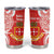 Personalised Kolisi Tonga Tumbler Cup Mate Maa Tonga Ngatu Pattern - Polynesian Pride