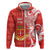 Personalised Kolisi Tonga Zip Hoodie Mate Maa Tonga Ngatu Pattern - Polynesian Pride