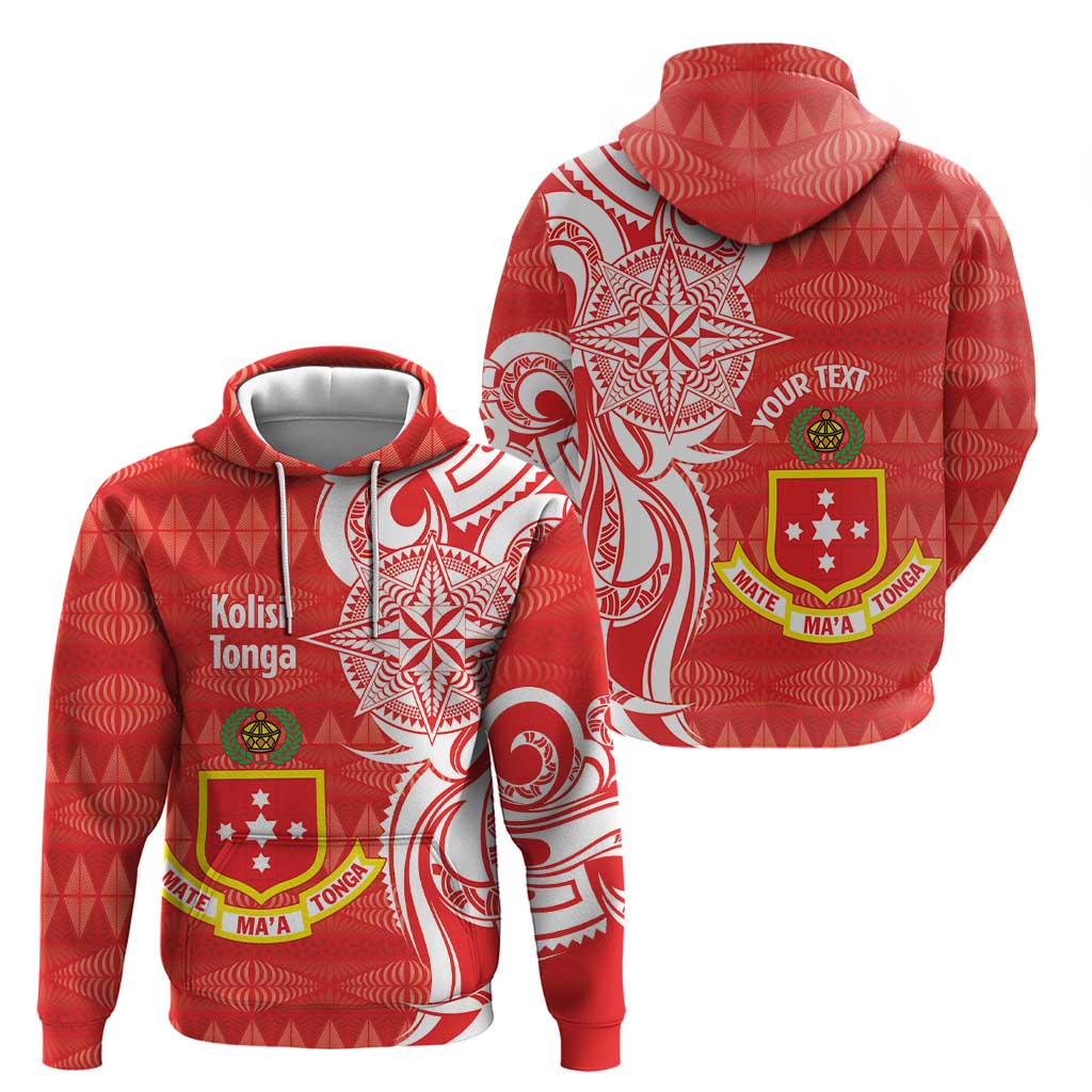 Personalised Kolisi Tonga Zip Hoodie Mate Maa Tonga Ngatu Pattern - Polynesian Pride