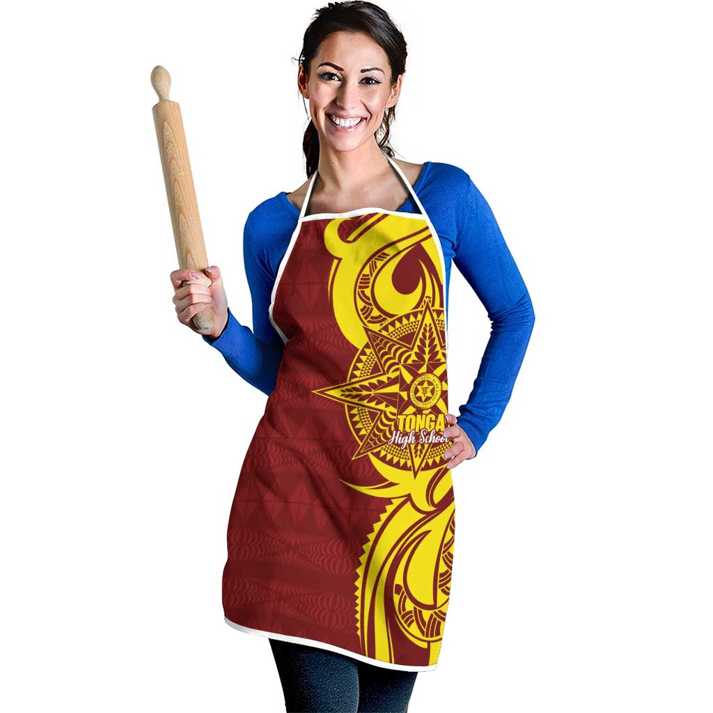 Personalised Tonga High School Apron THS Tongan Ngatu Pattern - Polynesian Pride