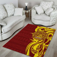 Personalised Tonga High School Area Rug THS Tongan Ngatu Pattern - Polynesian Pride