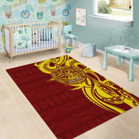 Personalised Tonga High School Area Rug THS Tongan Ngatu Pattern - Polynesian Pride
