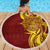 Personalised Tonga High School Beach Blanket THS Tongan Ngatu Pattern - Polynesian Pride