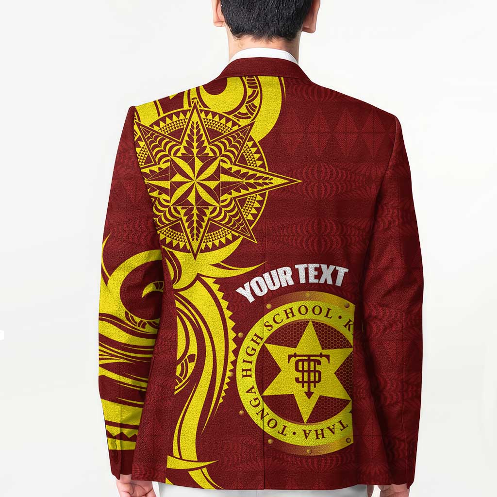 Personalised Tonga High School Blazer THS Tongan Ngatu Pattern - Polynesian Pride