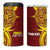 Personalised Tonga High School 4 in 1 Can Cooler Tumbler THS Tongan Ngatu Pattern - Polynesian Pride