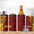Personalised Tonga High School 4 in 1 Can Cooler Tumbler THS Tongan Ngatu Pattern - Polynesian Pride