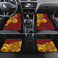 Personalised Tonga High School Car Mats THS Tongan Ngatu Pattern - Polynesian Pride