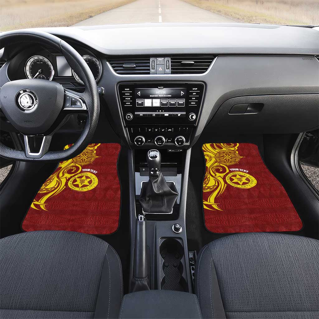 Personalised Tonga High School Car Mats THS Tongan Ngatu Pattern - Polynesian Pride