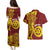 Personalised Tonga High School Couples Matching Puletasi and Hawaiian Shirt THS Tongan Ngatu Pattern - Polynesian Pride