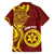 Personalised Tonga High School Family Matching Off The Shoulder Long Sleeve Dress and Hawaiian Shirt THS Tongan Ngatu Pattern - Polynesian Pride