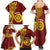 Personalised Tonga High School Family Matching Summer Maxi Dress and Hawaiian Shirt THS Tongan Ngatu Pattern - Polynesian Pride