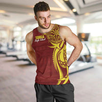 Personalised Tonga High School Men Tank Top THS Tongan Ngatu Pattern - Polynesian Pride