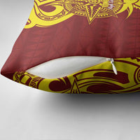 Personalised Tonga High School Pillow Cover THS Tongan Ngatu Pattern - Polynesian Pride