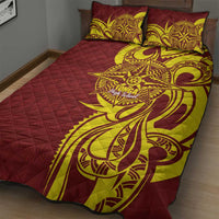 Personalised Tonga High School Quilt Bed Set THS Tongan Ngatu Pattern - Polynesian Pride