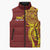 Personalised Tonga High School Sleeveless Puffer Jacket THS Tongan Ngatu Pattern - Polynesian Pride