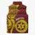 Personalised Tonga High School Sleeveless Puffer Jacket THS Tongan Ngatu Pattern - Polynesian Pride