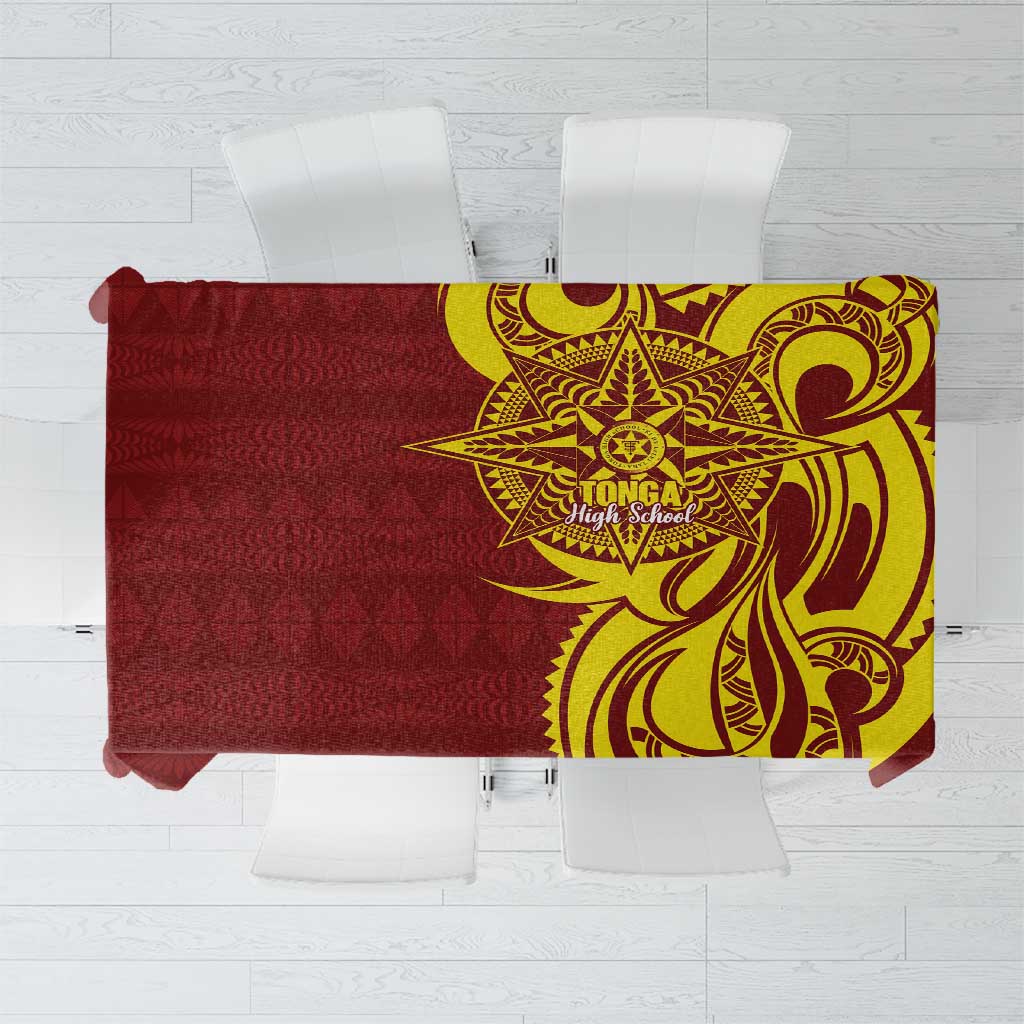 Personalised Tonga High School Tablecloth THS Tongan Ngatu Pattern - Polynesian Pride