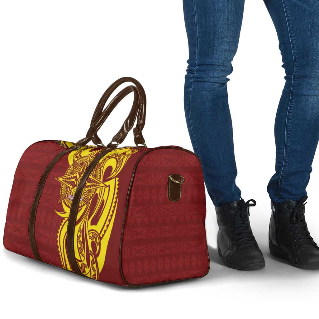 Personalised Tonga High School Travel Bag THS Tongan Ngatu Pattern - Polynesian Pride