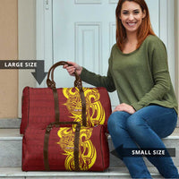 Personalised Tonga High School Travel Bag THS Tongan Ngatu Pattern - Polynesian Pride