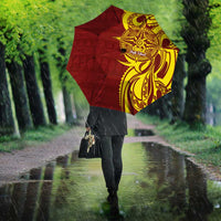 Personalised Tonga High School Umbrella THS Tongan Ngatu Pattern - Polynesian Pride