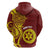 Personalised Tonga High School Zip Hoodie THS Tongan Ngatu Pattern - Polynesian Pride