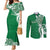 Personalised Liahona - Saineha High School Couples Matching Mermaid Dress and Long Sleeve Button Shirt Tongan Ngatu Pattern - Polynesian Pride