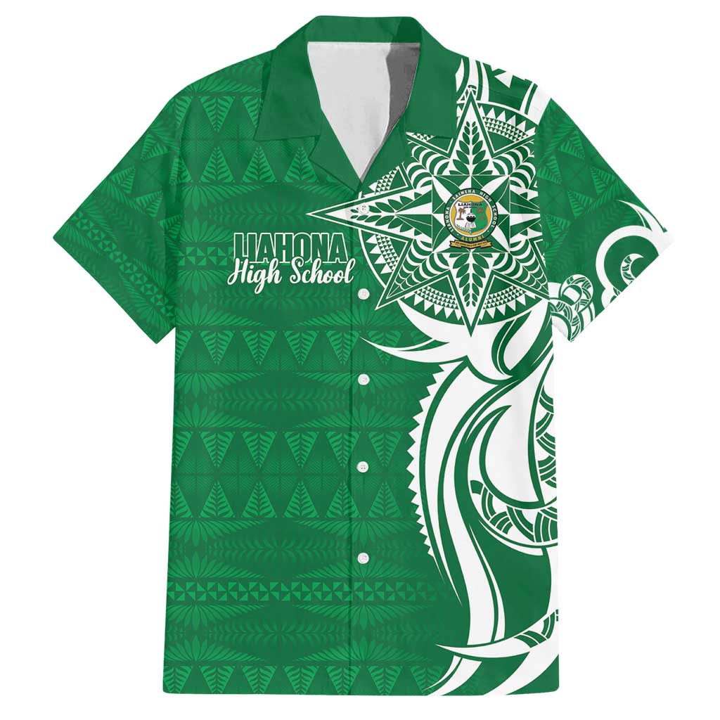 Personalised Liahona - Saineha High School Family Matching Puletasi and Hawaiian Shirt Tongan Ngatu Pattern - Polynesian Pride