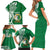 Personalised Liahona - Saineha High School Family Matching Short Sleeve Bodycon Dress and Hawaiian Shirt Tongan Ngatu Pattern - Polynesian Pride
