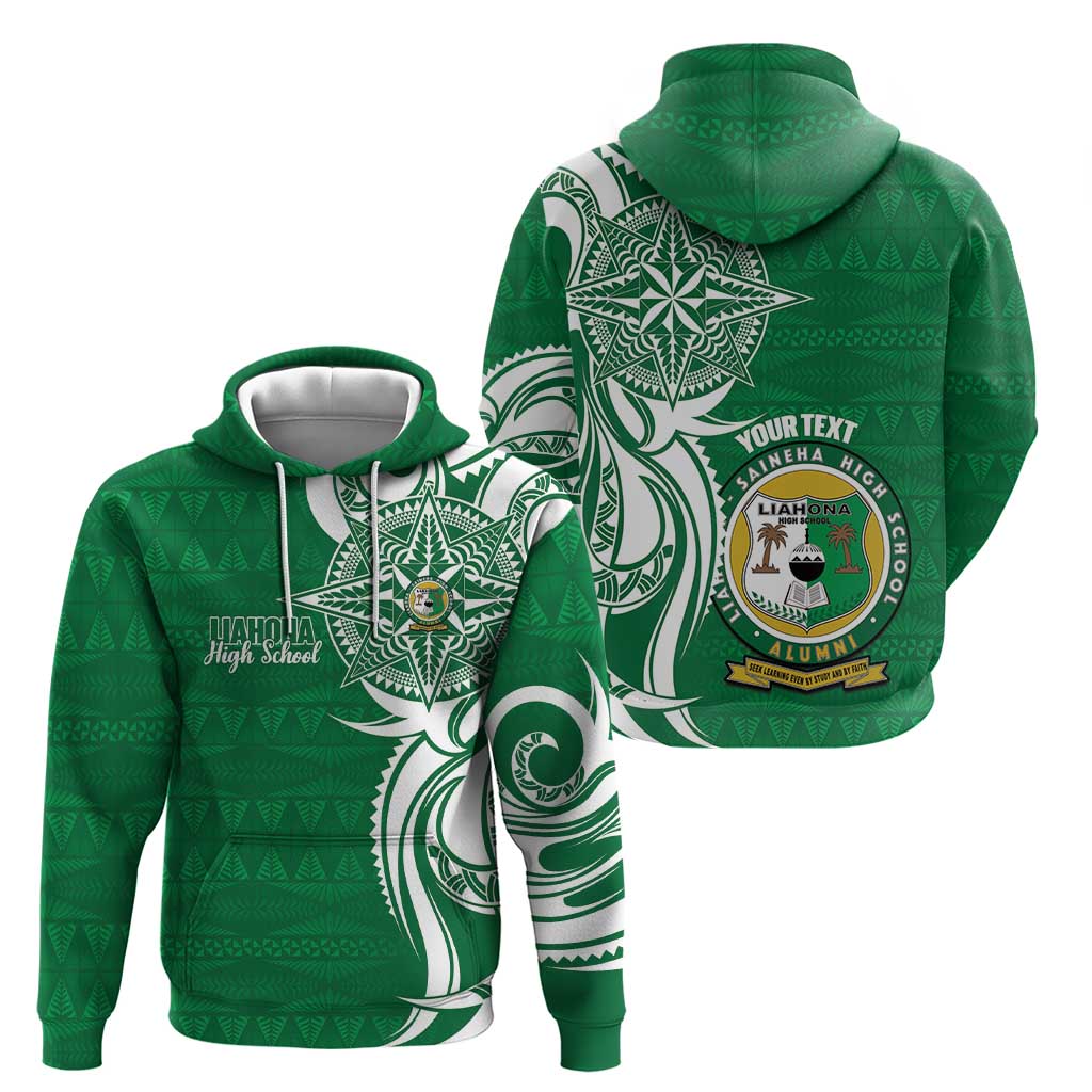 Personalised Liahona - Saineha High School Hoodie Tongan Ngatu Pattern - Polynesian Pride