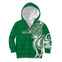 Personalised Liahona - Saineha High School Kid Hoodie Tongan Ngatu Pattern - Polynesian Pride