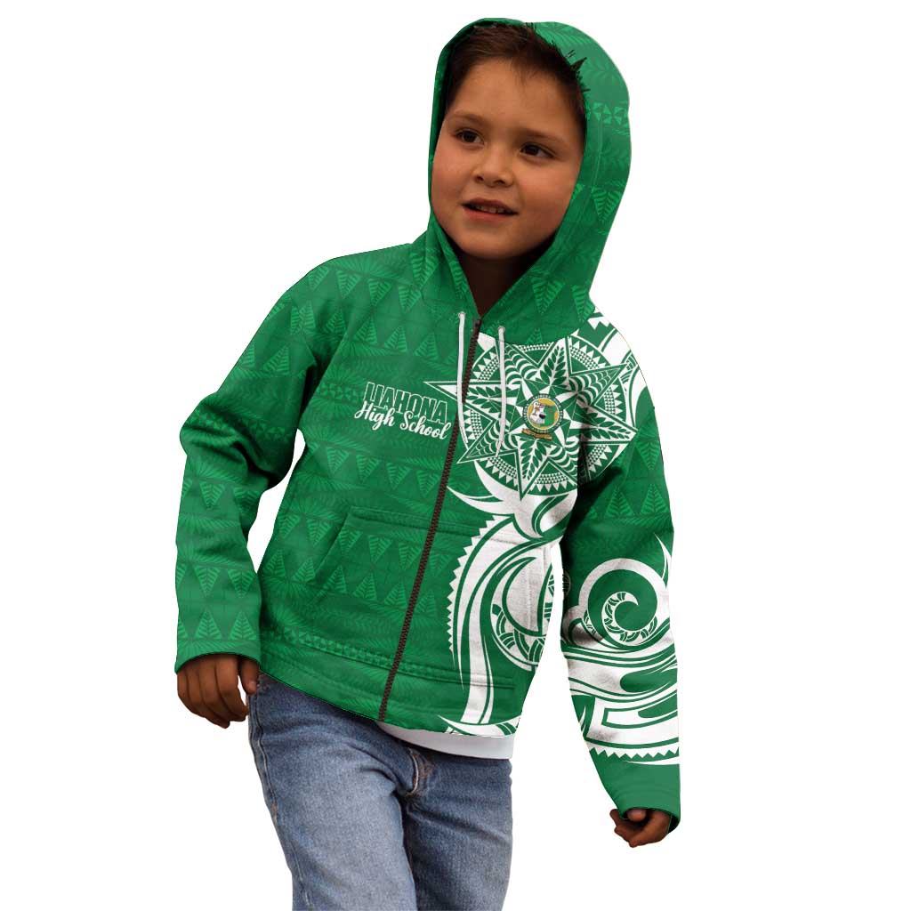Personalised Liahona - Saineha High School Kid Hoodie Tongan Ngatu Pattern - Polynesian Pride
