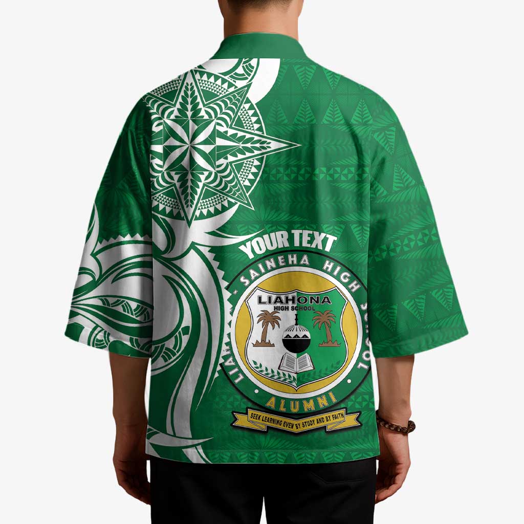 Personalised Liahona - Saineha High School Kimono Tongan Ngatu Pattern - Polynesian Pride
