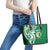 Personalised Liahona - Saineha High School Leather Tote Bag Tongan Ngatu Pattern - Polynesian Pride