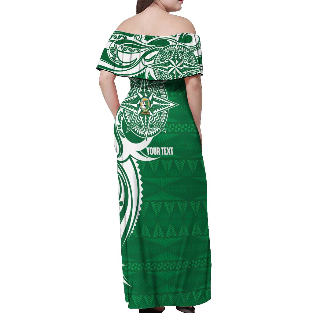 Personalised Liahona - Saineha High School Off Shoulder Maxi Dress Tongan Ngatu Pattern - Polynesian Pride