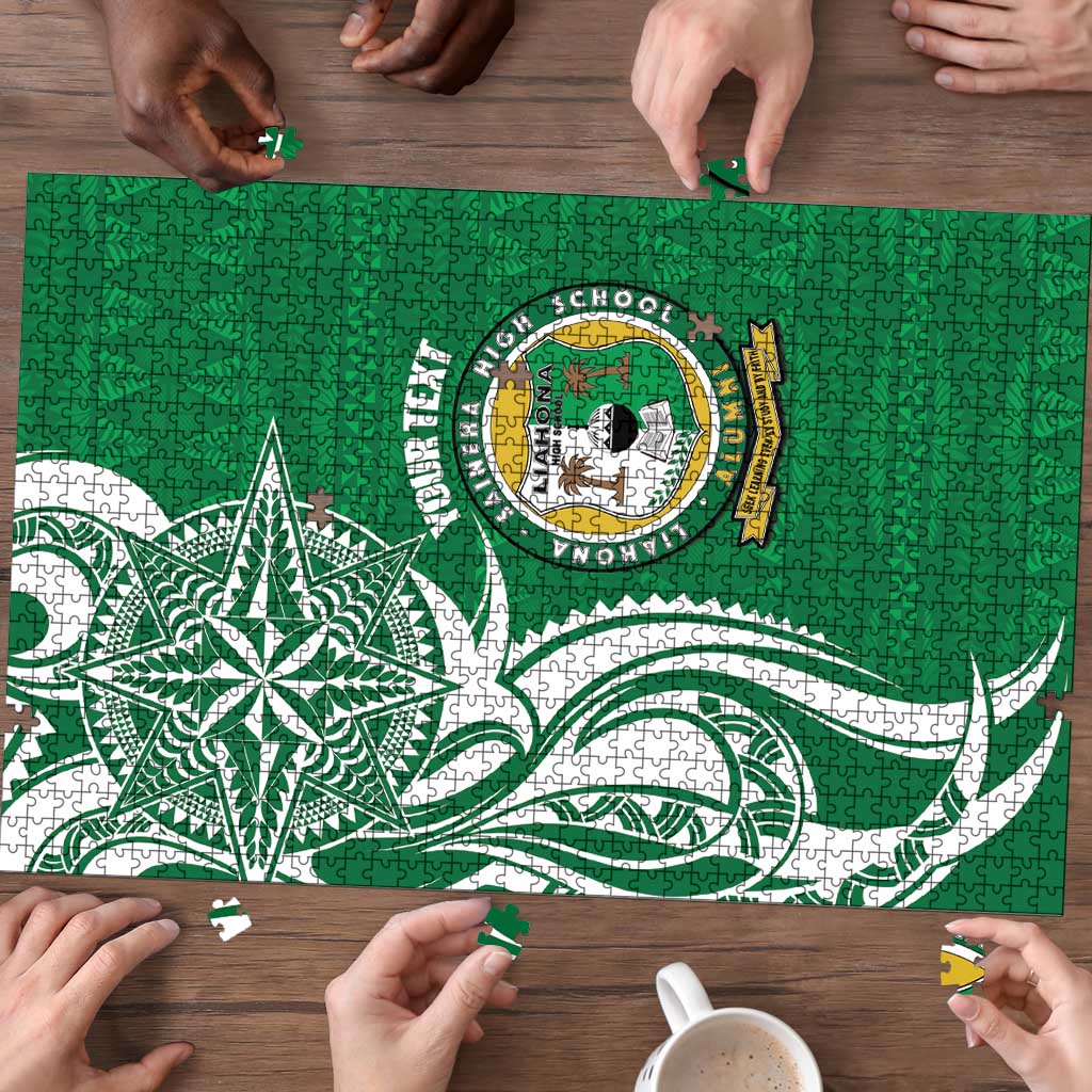 Personalised Liahona - Saineha High School Puzzle Tongan Ngatu Pattern - Polynesian Pride
