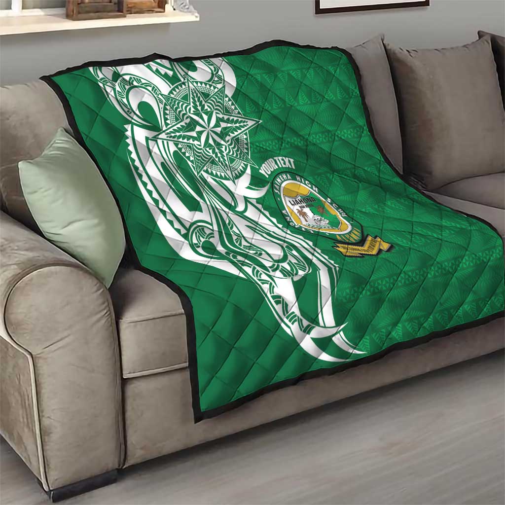 Personalised Liahona - Saineha High School Quilt Tongan Ngatu Pattern - Polynesian Pride