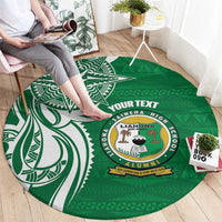 Personalised Liahona - Saineha High School Round Carpet Tongan Ngatu Pattern - Polynesian Pride