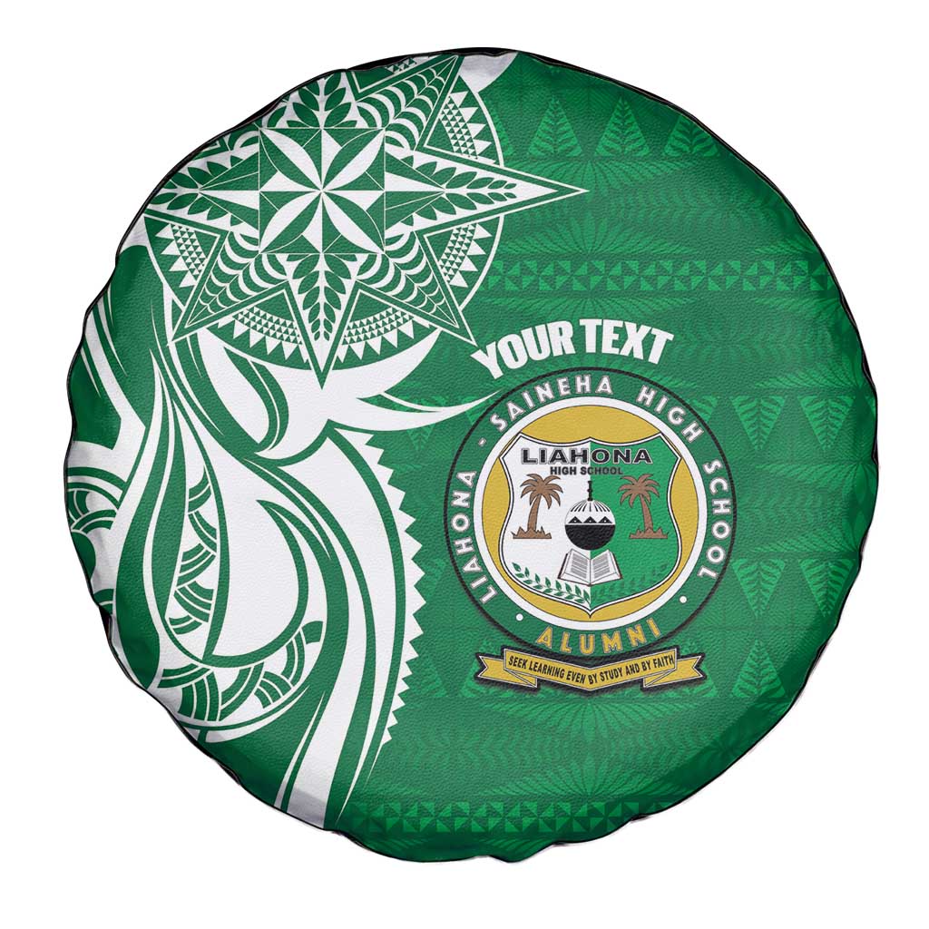 Personalised Liahona - Saineha High School Spare Tire Cover Tongan Ngatu Pattern - Polynesian Pride