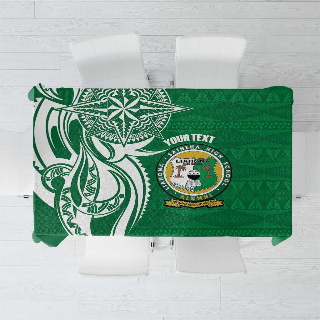 Personalised Liahona - Saineha High School Tablecloth Tongan Ngatu Pattern - Polynesian Pride