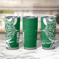 Personalised Liahona - Saineha High School Tumbler Cup Tongan Ngatu Pattern - Polynesian Pride