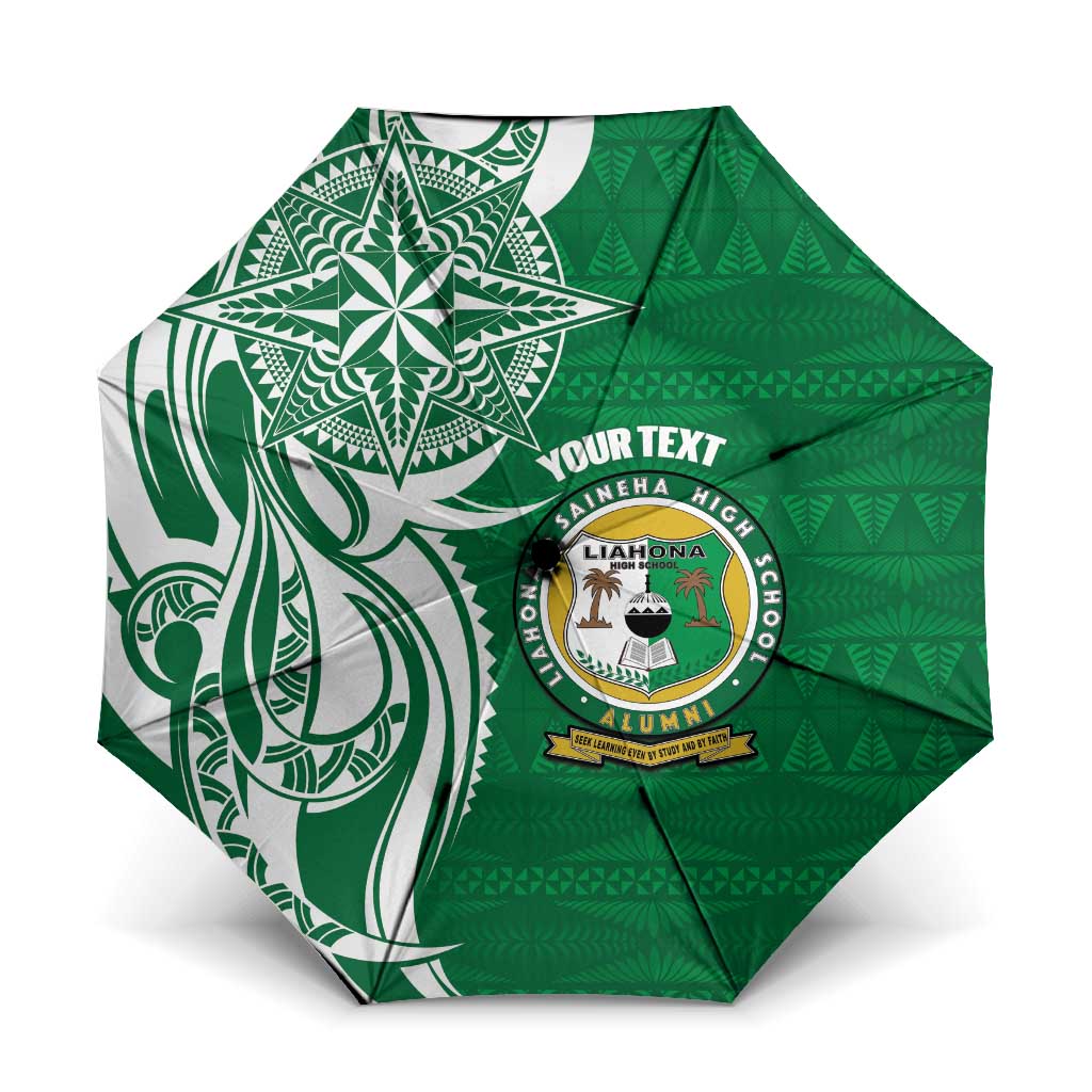 Personalised Liahona - Saineha High School Umbrella Tongan Ngatu Pattern - Polynesian Pride