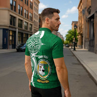 Personalised Liahona - Saineha High School Zipper Polo Shirt Tongan Ngatu Pattern - Polynesian Pride