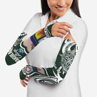 Personalised Tonga Takuilau College Arm Sleeves Est 1975 Tongan Ngatu Pattern - Polynesian Pride